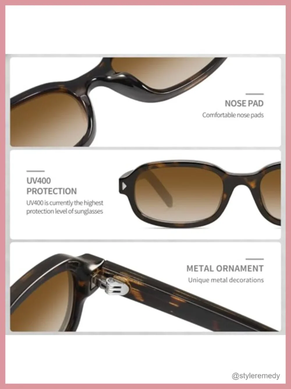 Trendy Rectangle Sunglasses Retro 80s 90s Y2k Narrow Sunnies UV400 Protection